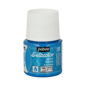 Краска для светлых тканей, с микро-глиттером Pebeo "Setacolor" 45 мл, аквамарин