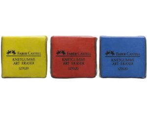 Ластик-клячка Faber-castell цветной в пластиковой упаковке
