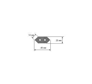 Лезвия OLFA для резака MC-45/2B, 5 шт 20(14)х49х0,3 мм