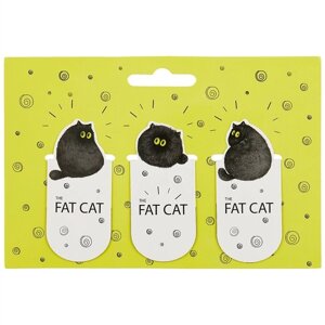 Магнитные закладки «Fat cat», 3 штуки