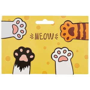 Магнитные закладки «Meow», 4 штуки