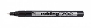 Маркер декоративный Edding "792" с лакирующим эффектом, 0,8 мм с круглым наконечником, черный