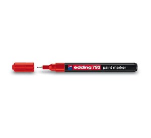 Маркер декоративный Edding "792" с лакирующим эффектом, 0,8 мм с круглым наконечником, красный