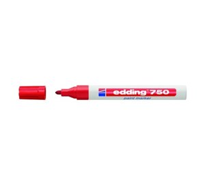 Маркер декоративный лаковый Edding "750" 2-4 мм с круглым наконечником, красный