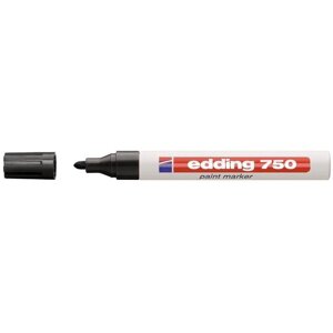 Маркер декоративный лаковый Edding "750" 2-4 мм с круглым наконечником, в блистере, черный