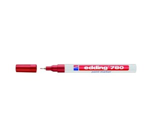 Маркер декоративный лаковый Edding "780" 0,8 мм с круглым наконечником, красный