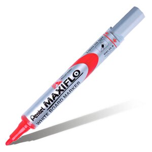 Маркер для досок с жидкими чернилами и кнопкой подкачки чернил Pentel "Maxiflo" 4 мм, красный