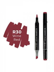 Маркер двухсторонний на спиртовой основе Sketchmarker Brush Цвет Красное вино
