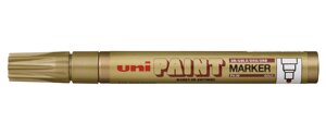 Маркер-краска Uni "Paint" PX-20, 2,2-2,8 мм, алюминиевый корпус, золото