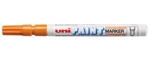 Маркер-краска Uni "Paint" PX-21, 0,8-1,2 мм, алюминиевый корпус, оранжевый