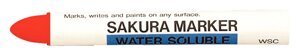 Маркер-мелок водорастворимый Sakura "Watersoluble" 15 мм Красный
