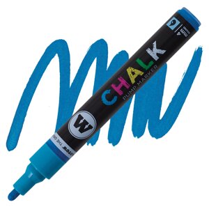 Маркер меловой Molotow "CHALK" 4 мм флуоресцентный Синий