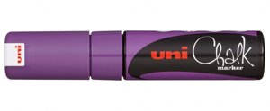 Маркер меловой Uni PWE-8K, 8 мм, клиновидный, фиолетовый
