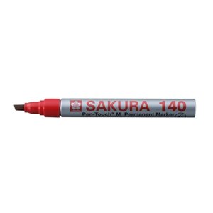 Маркер перманентный для гладких поверхностей Sakura "140" 4,0 мм Красный