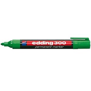 Маркер перманентный Edding "300" 1,5-3 мм с круглым наконечником, зеленый