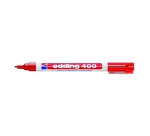 Маркер перманентный Edding "400" 1 мм с круглым наконечником, красный
