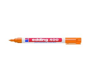 Маркер перманентный Edding "400" 1 мм с круглым наконечником, оранжевый