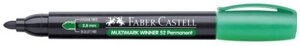 Маркер перманентный Faber-Castell "Winner 52" 1-2 мм, с круглый наконечником, зеленый