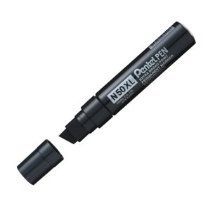 Маркер перманентный Pentel "Pen" 17 мм скошенный наконечник, черный