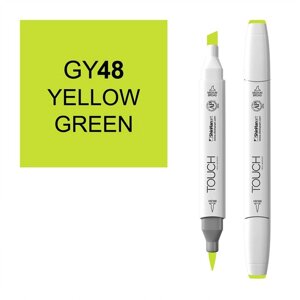 Маркер спиртовой BRUSH Touch Twin цв. GY48 зелено-желтый