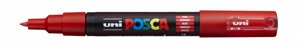 Маркер UNI "POSCA" PC-1M, 0,7 мм, наконечник пулевидный, цвет красный