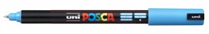 Маркер UNI "POSCA" PC-1MR, 0,7 мм, наконечник игольчатый, цвет голубой