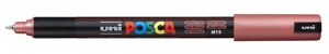 Маркер UNI "POSCA" PC-1MR, 0,7 мм, наконечник игольчатый, цвет красный металлик