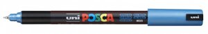 Маркер UNI "POSCA" PC-1MR, 0,7 мм, наконечник игольчатый, цвет синий металлик