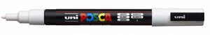 Маркер UNI "POSCA" PC-3M, 0,9-1,3 мм, наконечник пулевидный,1 цвет белый