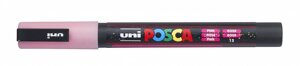 Маркер UNI "POSCA" PC-3ML, 0,9-1,3 мм, наконечник пулевидный, цвет розовый с блёстками