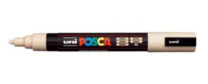 Маркер UNI "POSCA" PC-5M, 1,8-2,5 мм, наконечник пулевидный, цвет бежевый