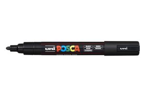 Маркер UNI "POSCA" PC-5M, 1,8-2,5 мм, наконечник пулевидный, цвет черный