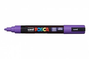 Маркер UNI "POSCA" PC-5M, 1,8-2,5 мм, наконечник пулевидный, цвет фиолетовый