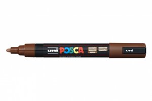 Маркер UNI "POSCA" PC-5M, 1,8-2,5 мм, наконечник пулевидный, цвет коричневый
