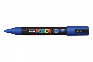 Маркер UNI "POSCA" PC-5M, 1,8-2,5 мм, наконечник пулевидный, цвет синий