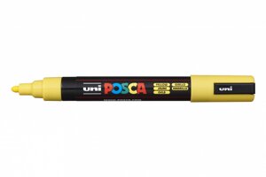 Маркер UNI "POSCA" PC-5M, 1,8-2,5 мм, наконечник пулевидный, цвет желтый