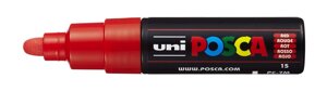 Маркер UNI "POSCA" PC-7M, 4,5-5,5 мм, наконечник пулевидный, цвет красный