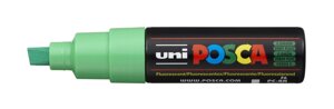 Маркер UNI "POSCA" PC-8K, до 8,0 мм, наконечник скошенный, цвет флуоресцентно-зеленый