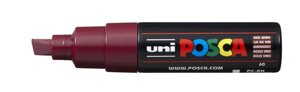 Маркер UNI "POSCA" PC-8K, до 8,0 мм, наконечник скошенный, цвет красное вино