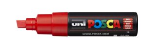 Маркер UNI "POSCA" PC-8K, до 8,0 мм, наконечник скошенный, цвет красный