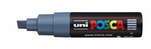 Маркер UNI "POSCA" PC-8K, до 8,0 мм, наконечник скошенный, цвет сине-серый