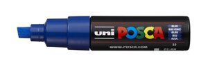 Маркер UNI "POSCA" PC-8K, до 8,0 мм, наконечник скошенный, цвет синий