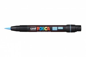 Маркер UNI "POSCA" PCF-350, кисть, цвет голубой