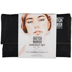 Маркеры 24цв Portrait Set, сумка-органайзер, Sketchmarker