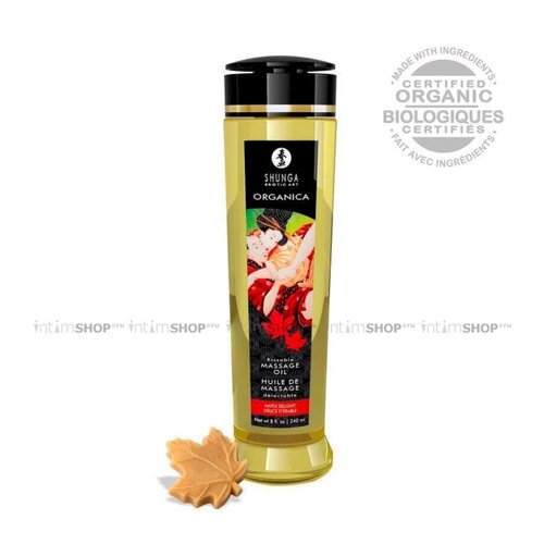 Массажное масло Shunga Organica Kissable Кленовое наслаждение, 240 мл