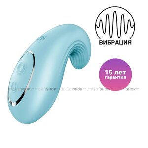 Мини-вибратор Satisfyer Dipping Delight, голубой