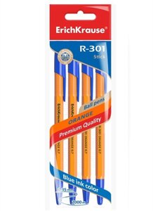 Набор 4 ручки шариковые R-301 orange (Синий)