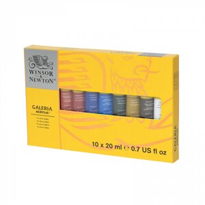 Набор акрила Winsor&Newton "Galeria" 10 цв*20 мл в картонной коробке