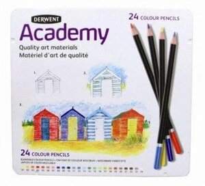 Набор цветных карандашей Academy 24цв в метал. упак