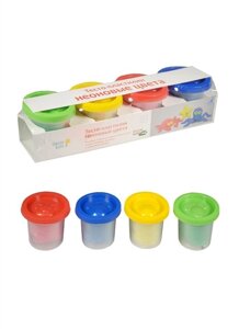 Набор для детской лепки Тесто-пластилин Неоновые цвета (ТА1016) (4 цвета) (3+упаковка)